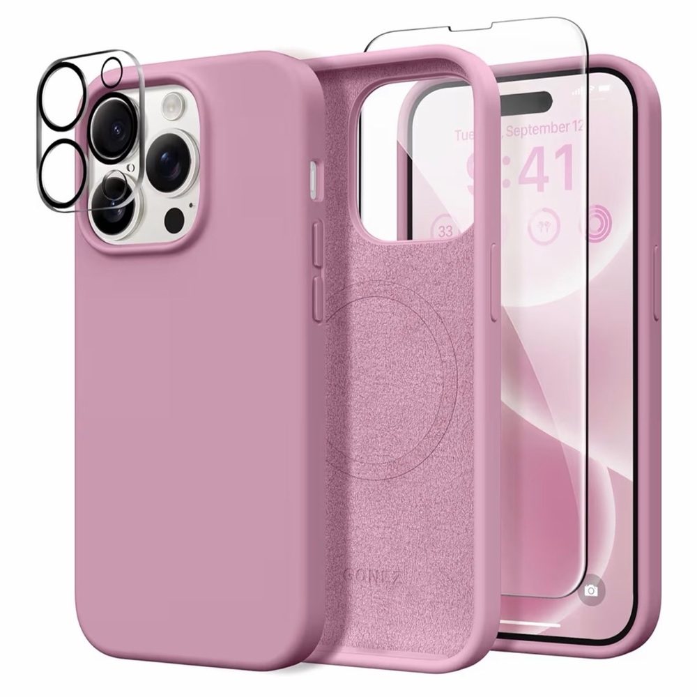 NIB GONEZ IPhone 14 Pro Max MagSafe Case, Screen Protector,Camera Lens Protector